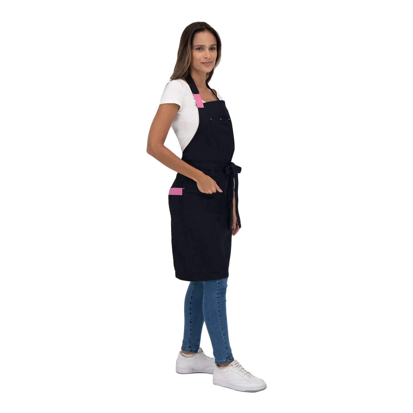 TOKYO BLACK APRON (PINK)
