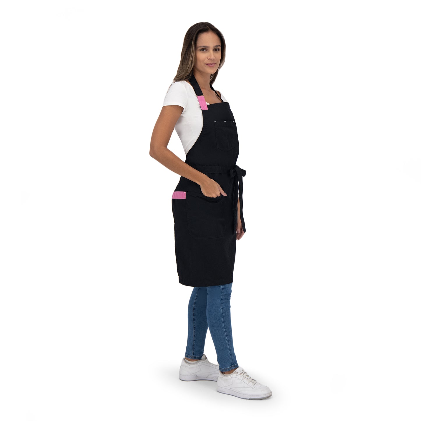 TOKYO BLACK APRON (PINK)