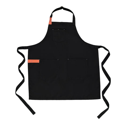 MANDIL  TOKYO  NEGRO( NARANJA )