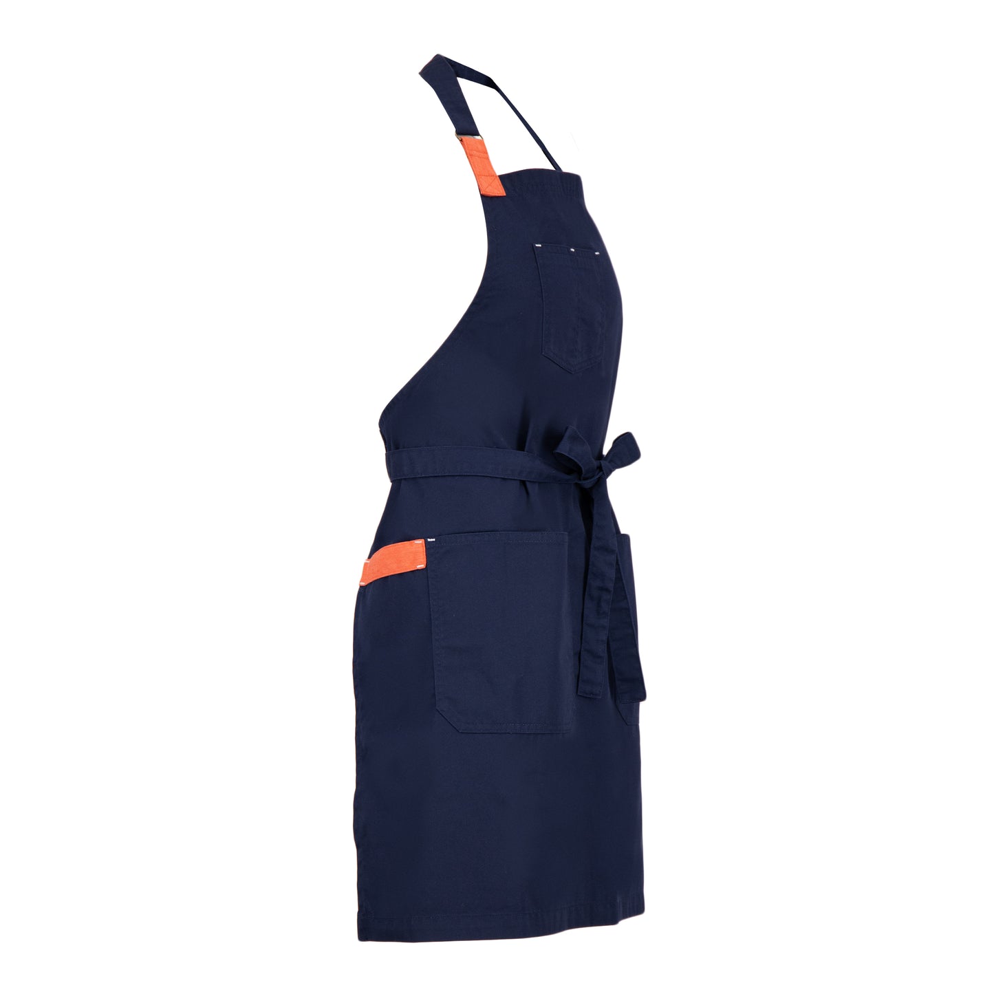 MANDIL  TOKYO  AZUL MARINO ( NARANJA )