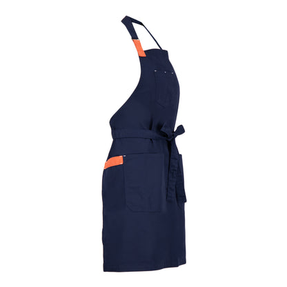 MANDIL  TOKYO  AZUL MARINO ( NARANJA )