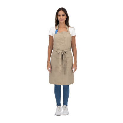 MANDIL TOKYO BEIGE (AZUL CIELO)