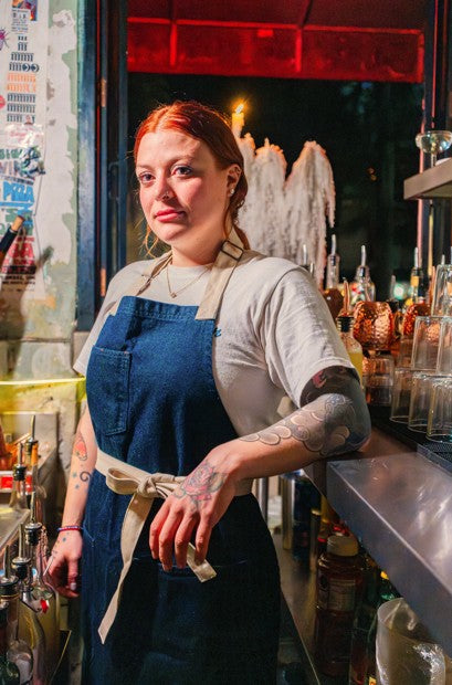 MANDIL TOKYO DENIM AZUL MEDIO (BEIGE)