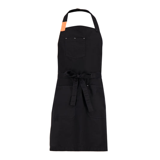 MANDIL  TOKYO  NEGRO( NARANJA )